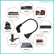 YIN C14 to C13 Panel Mount Power Cable 90 Degree IEC320 C13 Female to C14 Male Cable
