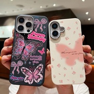 Bowknot Butterfly Pink Flower Pattern PU Leather Case for Samsung Galaxy S25 Ultra S25 Plus M17 F17 