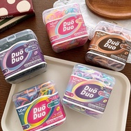 儿童发圈根盒装彩色百搭儿童发圈一次皮筋tpu高弹力女童扎头发头绳发饰Children's Hair Rings Root Boxed Color All-match Children's Hair R