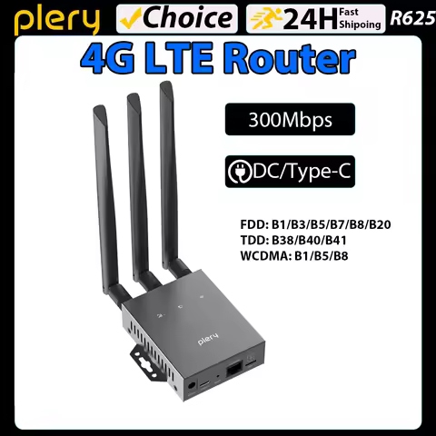 Plery WiFi6 4G LTE Routers WiFi Router 2.4G 300Mbps Portable Internet Device Nano SIM Card LAN/WAN P