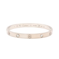 Cartier 卡地亞 Love 4PD 手環 18K白金 鑽石 B6082200