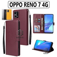 Case HP OPPO RENO 7 4G FLIP WALLET LEATHER WALLET LEATHER SOFTCASE PREMIUM FLIP COVER COVER Open Close FLIP CASE OPPO RENO 7 4G