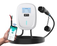 Wit's - 電動車壁盒充電器、電動車充電器, Type 2 型、22 千瓦、5 公尺電纜、WIFI + APP，包括組裝配件, 固定座