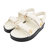 TORY BURCH KIRA SPORT魔鬼氈休閒涼鞋-象牙白