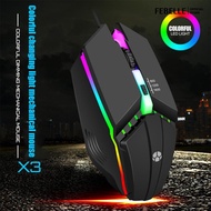 LIVESTAR USB Wired Coumpter Gaming Mouse Colorful Glowing Ergonomic Gaming Mouse 4 Button 1600DPI LE