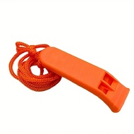 Survival Rescue Signaling Plastic Emergency Whistle with Lanyard Double Tube Safety Survival Whistle