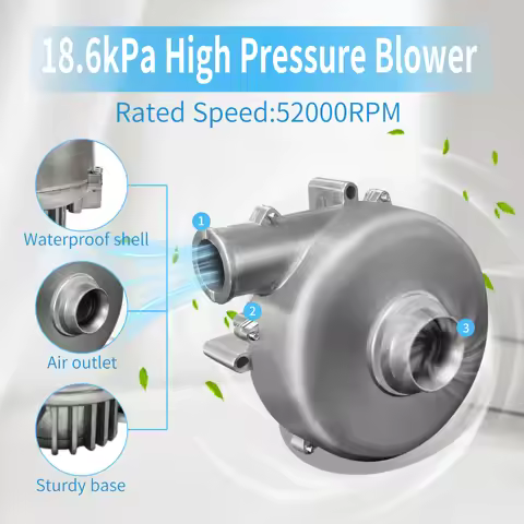 DC 24V Brushless Centrifugal Blower High Pressure 18.6Kpa Air Blower 52000RPM Turbo Fan for 3D Print