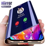 Smart Mirror Cover For Samsung Galaxy M33 5G M23 M12 M22 M32 M52 4G 5G  Flip Case Leather Bracket Sh