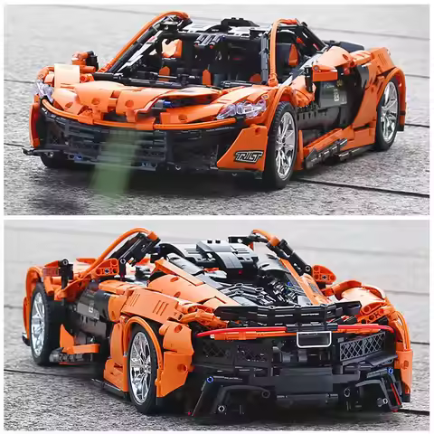 3268PCS MOULD KING Technical Sport Car Building Block City P1 Super Hypercar Racing Vehicle Brick Mo
