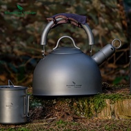 ชามตีนตะขาบไททาเนียม Pure Titanium Camping Outdoor Portable Water Boiler Coffee Pot Tea Brewing Spec