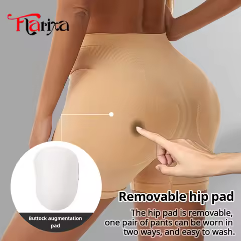 Flarixa Butt Lifter Shaper Panties With Removable Pads Women Hip Dips Shapewear Shorts Hip Enhancer 