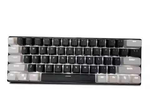 (Keycaps Only Sold)White Black RK 61 Keycaps PBT Material OEM Height, Backlit Two-Color Mechanical K