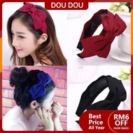 DOU~ skaf rambut ikat rambut budak perempuan scarf rambut Ikatan kepala manis Korea, ikatan simpul kain, ikat kepala wanita, hiasan kepala jepit rambut lebar wanita Mori sederhana