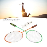 [Ganlitong] Badminton Racket Set High Elastic Sponge Comfortable Grip Steel Alloy Badminton Racket And 3 Shuttlecocks