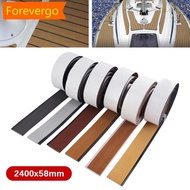 【Forever】 58x2400x5mm Self-Adhesive EVA Foam Boat Marine Decking Sheet Flooring Faux Teak Striped Yacht Mat Decking Boat EVA Foam Floor Mat H6P1