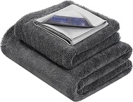 Ablethe Car Drying Towels Set Extra Large 1300gsm with Plush Edgeless, Absorbent Microfiber Drying T