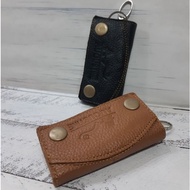 GANTUNGAN Augustine stnk wallet, 3-fold cowhide motorcycle and car key chain