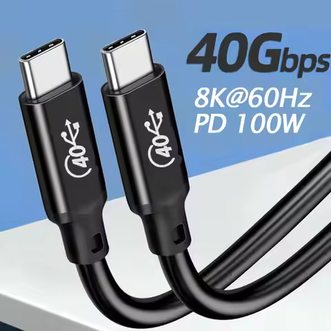 USB4 Cable 40Gbps 100W 8K Type C Fast Charging Thunderbolt 3 USB 4.0 USB C to C Data Transfer Cable 