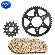 520 13T 14T 15T 43T 46T Motorcycle Carburized Steel Front Rear Sprocket Chain Set For Kawasaki Ninja