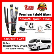 Nissan NV350 Urvan (16”+22”) Hybrid Wiper (2015 to Present) (1 pair) Pengelap Cermin (1 pasang)