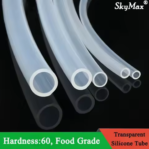 1M/5M Transparent Flexible Silicone Tubing ID 0.5 1 2 2.5 3 4 5 6 7 8 mm Food Grade Tube Pipe Temper
