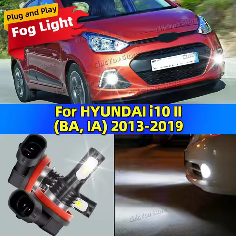 2x Front Fog Light Accessories LED Bulb 20000LM Ultra Bright Lamp For HYUNDAI i10 II BA IA 2013-2019