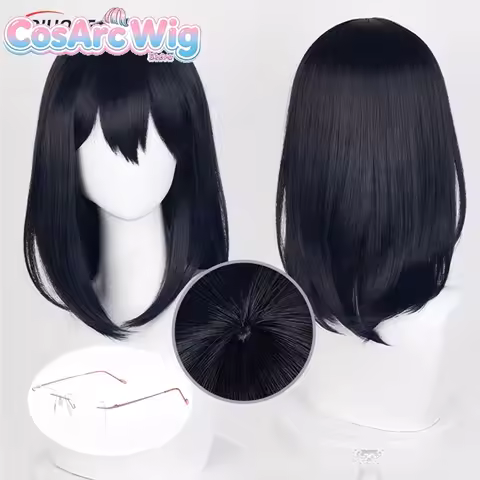 High Quality Shimizu Kiyoko Cosplay Wig 46cm Black Blue Heat Resistant Synthetic Anime Hair Party Wi