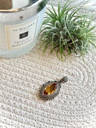 黃水晶- 尼泊爾手工925純銀吊墜