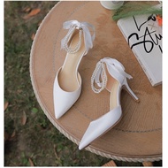 Women's High Heels with Pearl Straps 7P-9P Luxury Stiletto Heels C55