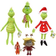 Boneka mainan Grinch raksasa berbulu hijau, mainan anak patung kartun Grinch untuk kanak-kanak