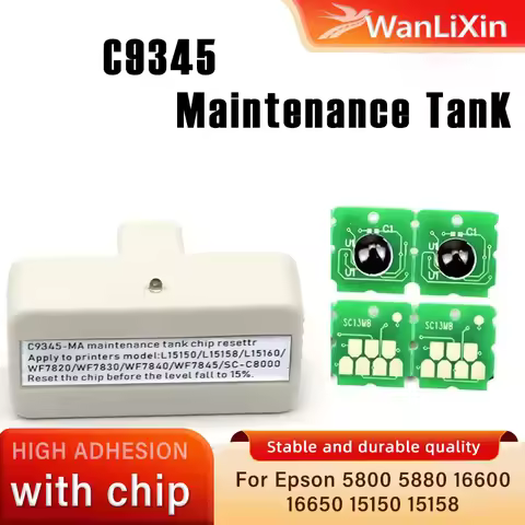 Epson C9345/E-C9345/C12C934591 Maintenance Tank+Chip，For Resetter ET-8550 ET-8500 ET-16000 L8050 L15