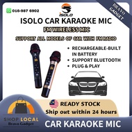 ISOLO Car KTV FM Wireless Microphone Karaoke Handheld Rechargeable Built-In Battery 1000mAh