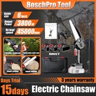3800W 6 inch Cordless Chainsaw Electric Single Hand Saw Woodworking Wireless Logging Saw Rechargeable