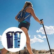 其他品牌 - 折疊伸縮超輕四節越野行山杖 登山杖老年人手杖 行山杖 登山杖 折疊行山杖（1支裝藍色）