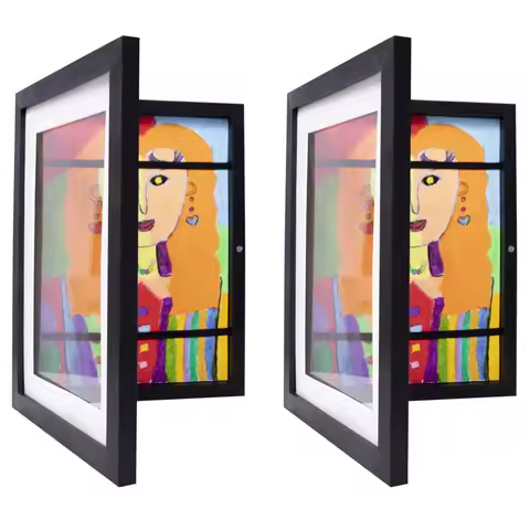 1PCS kids Art Frames Wooden Changeable Picture Display for A4 Art-Work Children Projects Home Office