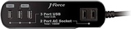 J-Force iPhone/スマートフォン充電対応 電源タップ 『世界平和シリーズ』 AC2口+USB 3ポート インテリジェントチップ搭載 ブラック JF-PEACE2K
