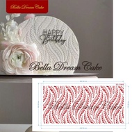 Wheat Harvest Pattern Lace Cake Stencil PET Chocolate Cake Border