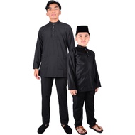 Baju Melayu Moden Hitam Darwish (Cekak Musang)