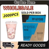 (1000pcs) Milk Tea Cup 8oz 12oz 16oz 22oz PP Y Cup U Cup 95mm Top Diameter For Milk Tea