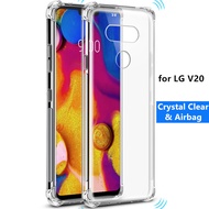 ใช้งานร่วมกับ LG V40 LG V20สี่มุม Anti-Drop เคสโทรศัพท์ Anti-สีเหลืองเพชรคริสตัลเจลโปร่งใสยาง Jelly