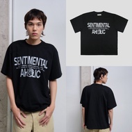 Garcon Basic | Sentimental Aholic Screen Printed T-Shirt UNISEX Baju T Shirt Lelaki