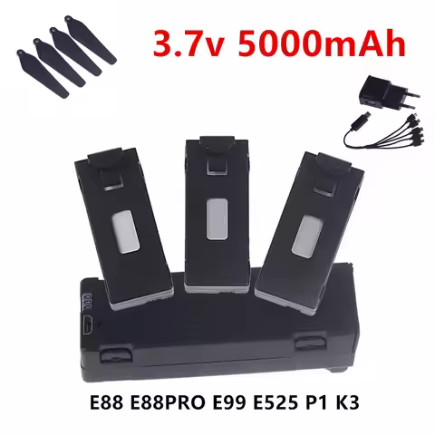 3.7V Battery For E88 E88PRO E99 E525 P1 K3 P10 A13 S98 RC Drone RC Quadcopter Parts 5000mAh 3.7 v Li