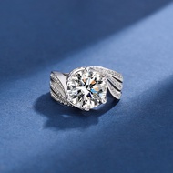Luxury 8H8A 1ct Moissanite Ring for Women Adjustable Open Band