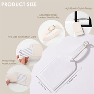 <APUN>Personalised Custom Name Pu Leather Luggage Tag Suitcase Identifier Label Baggage Boarding Tag