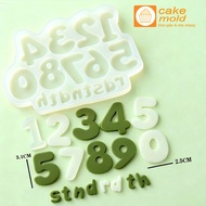 Mold number 0-9 with letters st nd rd th silicone cake decoration mold