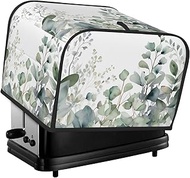 Botanical Leaves 4 Slice Toaster Cover Wide Slot Dustproof Bread Maker Cover Fingerprint Bakeware Pr