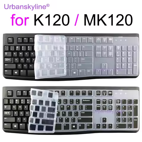 K120 MK120 Keyboard Cover for Logitech K120 MK120 Transparent Clear Black Pink Silicone Protector Sk