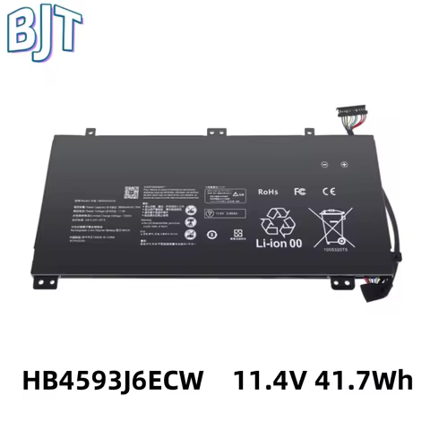 New 11.4V 41.7Wh 3660mAh HB4593J6ECW Notebook Battery For Huawei MateBook 13 2020 WRT-W19 WX9 W29 i7