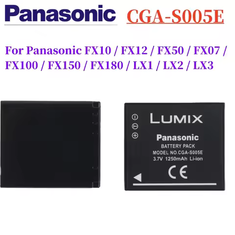 Original Battery CGA-S005E For PANASONIC FX10 FX12 FX50 FX07 FX100 FX150 FX180 LX1 LX2 LX3 DMW-BCC12