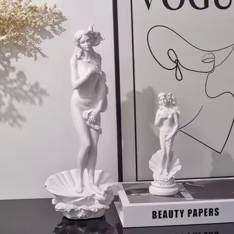 19cm/36cm Aphrodite Sculpture Greek Godness Venus Statue Desktop Bookshelf Decoration Objects Home R